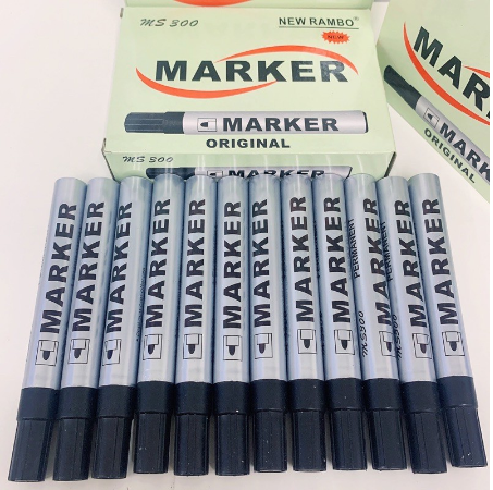 Permanent Marker Black 12 Pcs one box