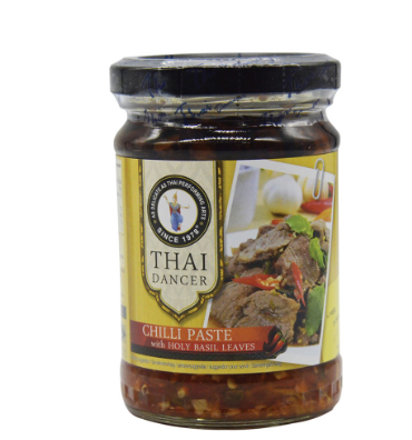 Thai  Dancer Chili Paste W/ Holy Basil Leaves 200g