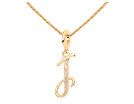 Lisa 18k Gold Plated Necklace Letter Pendant Fashion Accessories Necklace Women J