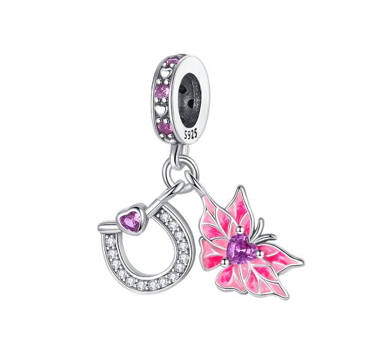 S925 Silver Pandora Same Design Colorful Spring Garden Series Suitable for Original Bracelet s20