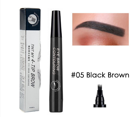 Eyebrow Pencil 4 Tip Liquid Brow Tattoo Makeup Waterproof Cosmetic Eye Brow