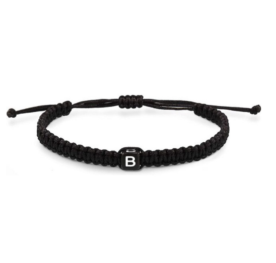 26 Letter Initial Bracelets for Women Teen Girls Woven Rope Braided Graduation Mother's Day Gifts for Her Adjustable A-Z Jewelry B