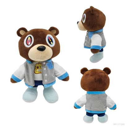 Sta5 Kanye Teddy Bear Plush Toys Dropout Bear Stuffed Dolls Gift For Kids Home Decor Toys For Kids Throw Pillow