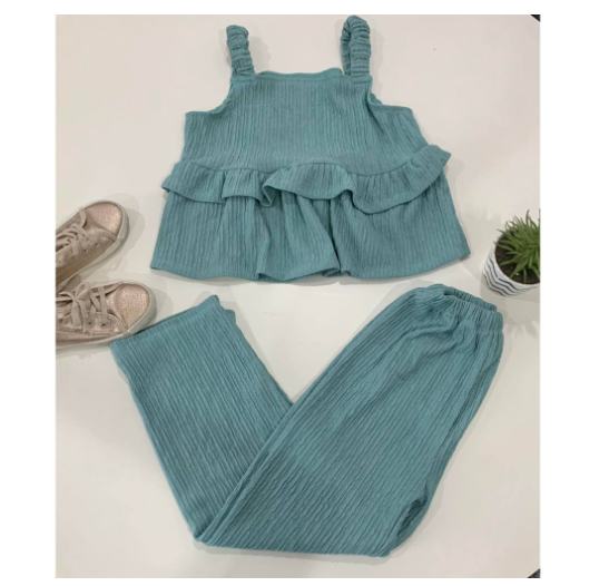 Sophia Gingham Fashion OOTD Terno for Kids-Girls D30