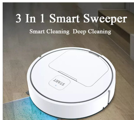 Sweeping Robot Vacuum Cleaner 1800Pa 3 in 1 Intelligent Robot Vacuum Smart Sweeper