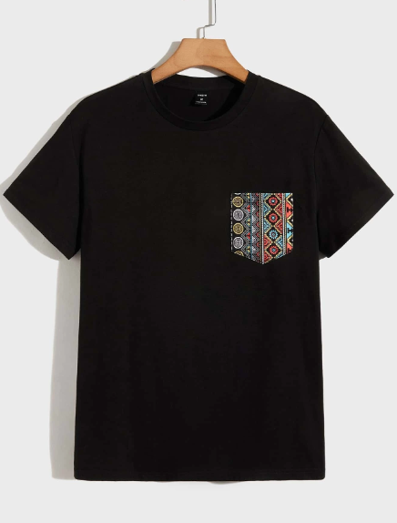 Manfinity RSRT Men T-Shirts Fit Crew Neck Short Sleeve Graphic Tee Bohemia Casual Casual Summer