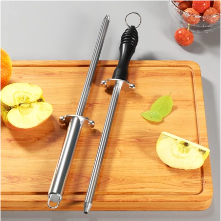 Nipiin Carbon Steel Knife Sharpener Rod Durable Kitchen Knife Grinder Sharpening Blade Rod Portable