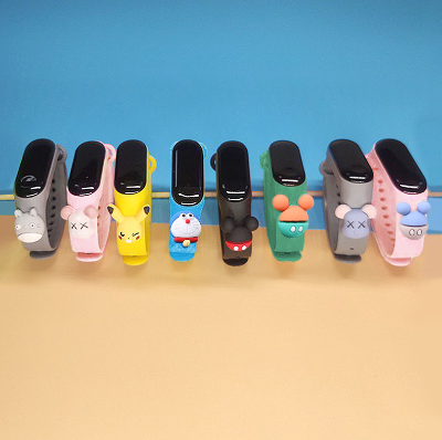 Cartoon Digital LED Watch Children Silicone Band Wristwatch