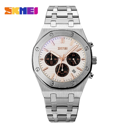 SKMEI Quartz Watch Waterproof Stainless Steel Zinc Alloy Men 9296 M2