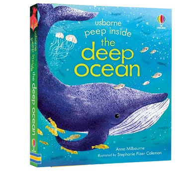 Usborne Peep Inside The Deep Ocean 3D Picture Books for Kids Children Education English Reading Book