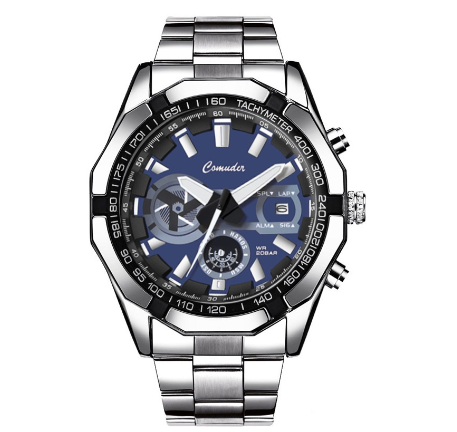 Original Luxury Stainless Steel Luxury Fashion Business Men's Watch Calendar Waterproof Luminous Watch M1