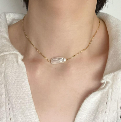 Natural biwa Pearl Freshwater Pearl Necklace