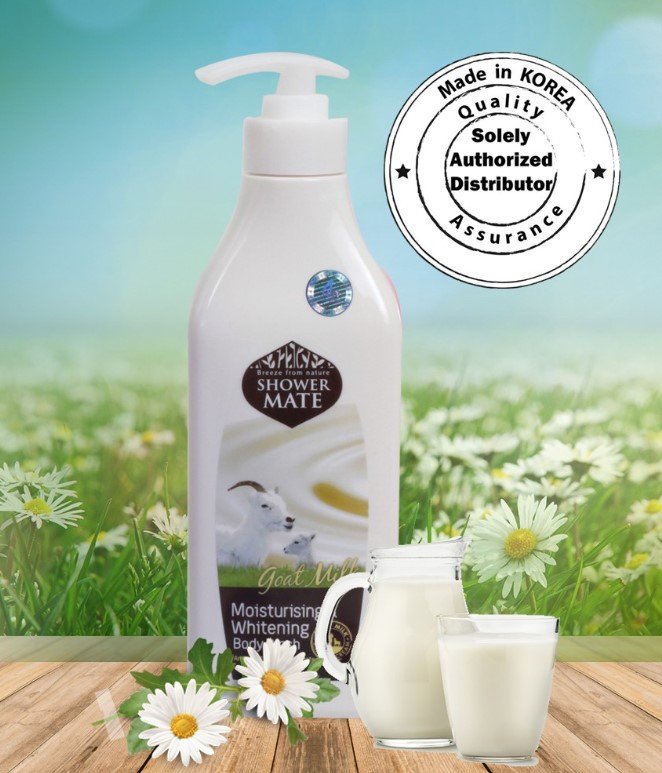 Shower Mate Goat Milk Moisturizing & Whitening Body Wash 550ML