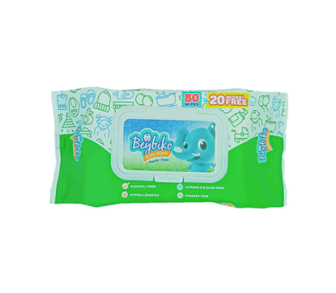 Beybiko Baby Wipes 80 sheets + 20 Sheets Free 100's