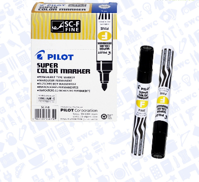 PILOT Super Color Marker | Permanent Marker | Fine SC-F-B | Broad SC-B-B | Sold Per Piece