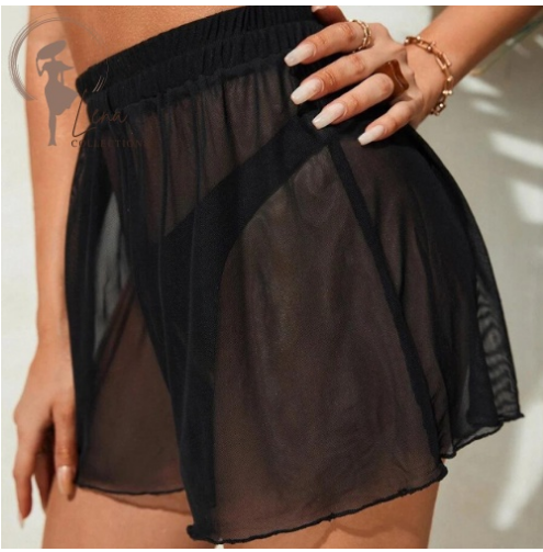 Sheer Bikini Cover Up Shorts