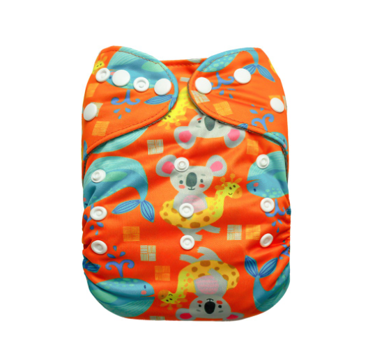 Cathy Baby Charcoal Inner Cloth Diaper Printed One Size Reusable Washable Pocket Bamboo Charcoal Cloth Nappy N3