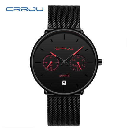 CRRJU Men's Watch Stainless Steel Casual Business Sports Quartz Waterproof 2162 XM No Box M06