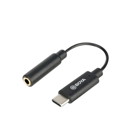 BOYA BY-K4 3.5mm (Female) to Type-C (Male) Audio Adapter Converter for Android Phones Macbook iPad USB-C Devices Earphone
