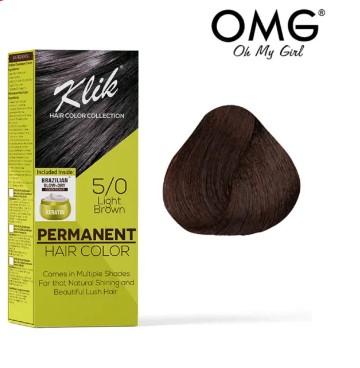 KLIK Permanent Hair Color Cream 60ML - 5.00 Light Brown