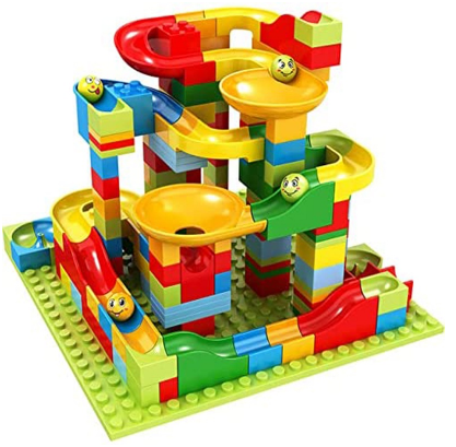BCW 168pcs Marble Race Run Mini Blocks children Early Learnning Toys Kids Boys and Girls Gifts