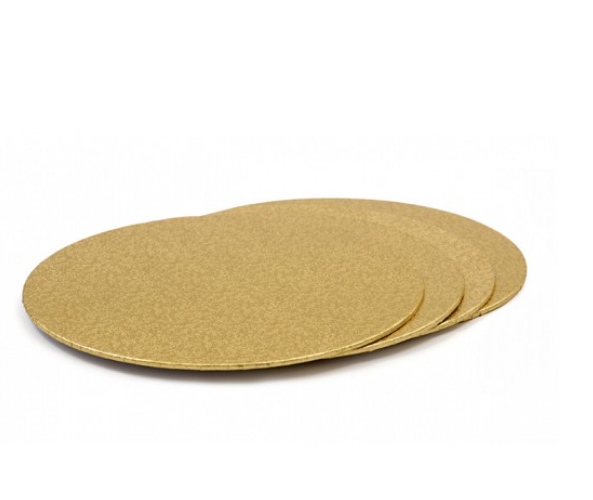 All About Baking - Wooden Cake Board - Gold 10"