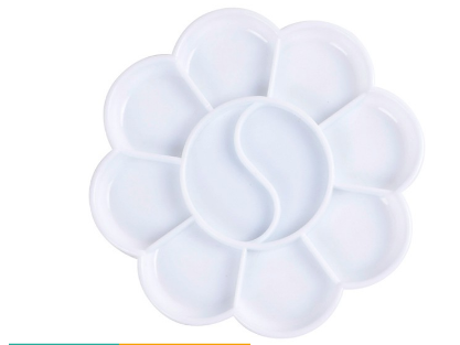 SeamiArt 1pc 85mm Dia. Plastic Palette For Acrylic Oil Gouache Painting Art Tools Stationery