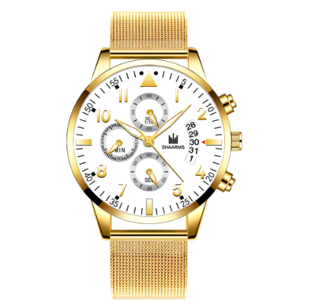 Mens Business Watches with Date Calendar Stainless Steel Watch M01