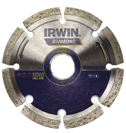 Irwin TDD105 Diamond Wheel Dry Segmented Disc  Power Tools Accessories (4 Inches)