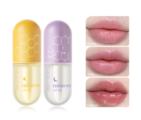 FOCALLURE Pure Natural Lip Oil Soften Moisturized Repaired Reduce Wrinkles Multi-uses Lip Tint Waterproof Lip Care