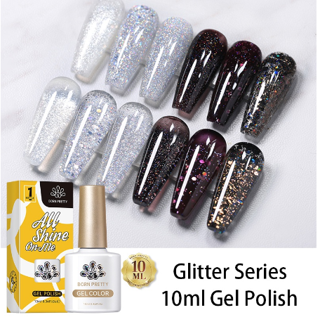Born Pretty Nail Gel Polish Glitter Top Base Gel 10ml