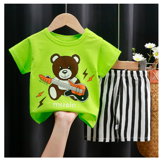 0-4Y For Boys Baby & Kids Sleeveless Shorts Set Pure Cotton Sando For Summer Kids D7