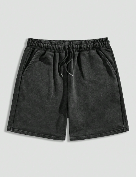 ROMWE Street Life Men's Stir-Fried Snowflake Pattern Shorts, Ideal For Spring And Summer Daily Wear