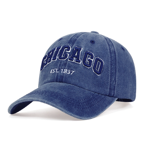 Cowboy Hat Chicago Vintage Cap Men Outdoor Sports Cap Women Solid Color Casual Couple Baseball Cap