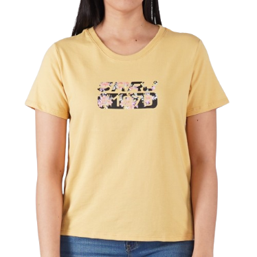 RRJ Basic Tees for Ladies Boxy Fitting CVC Jersey Fabric Trendy fashion 145543-U (Yellow)