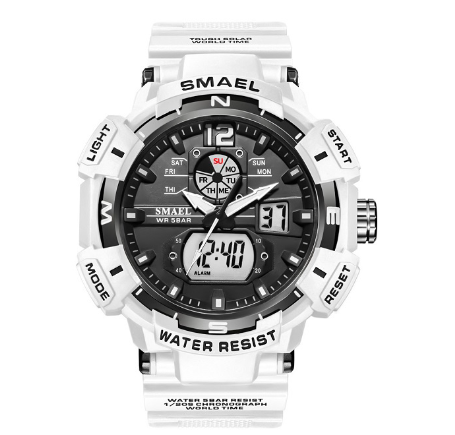Smael 8045 Men's Watch Outdoor Sports Quartz Digital Waterproof Rubber Clock 09