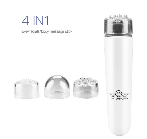 Mini Anti Wrinkle Eye Massage Device Pen 4 Head Electric Massager Thin Facial Vibration Massage Firming Eye Care Tool