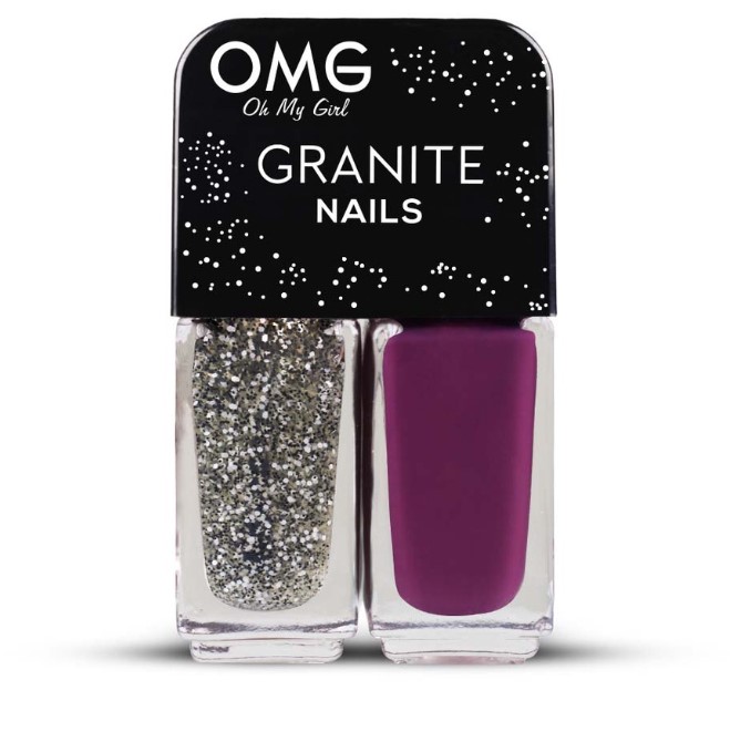 OMG Granite Nail Polish Basalt 5ml x 2
