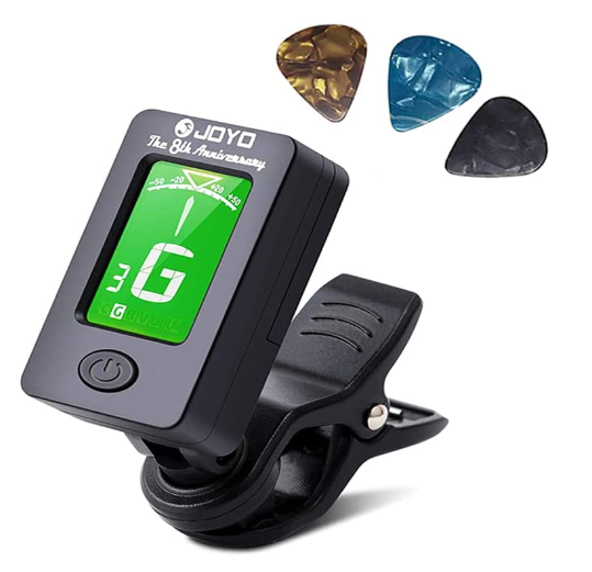 Joyo Digital Electronic Clip-On Tuner LCD Screen for Guitar Ukulele Chromatic Bass