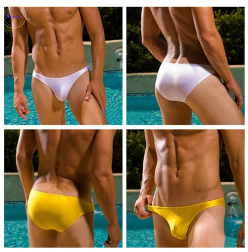 Beach Swim Thong Smooth Solid Color Swimwear Ultra-thin Bikini Multicolor