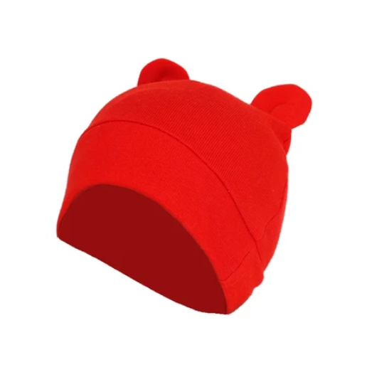 Some Cute Ears Baby Hat Solid Color Beanie Cap Newborn Infants Toddler Autumn Winter Bonnet BB10