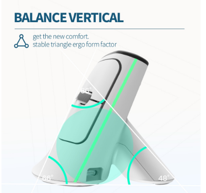 Delux Mv6 Vertical Ergonomic Wireless Mouse 2.4G Bluetooth Mice Oled Screen 4000Dpi Rechargeable 1000Ma White Color