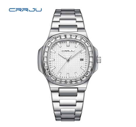 CRRJU watches top luxury original authentic high end fashion trend casual minimalist stainless steel design creative dial quartz waterproof Watch 2