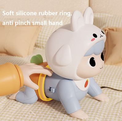 Infant Crawling Guidance Toy Electric Doll Nursery Rhyme to Soothe Toys, Baby Head up Training