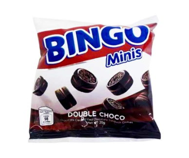 Bingo Minis Double Choco Sandwich Cookies 20g