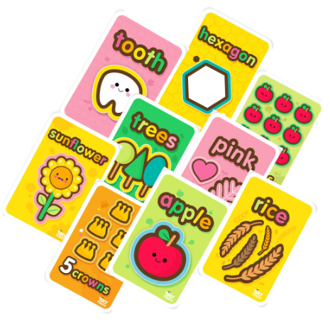 Tiny Things My First 50 Words Educational Flash Cards | Baby Toddler Homeschool Montessori English