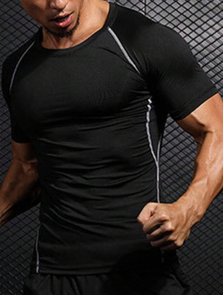 Men's Quick-Drying Short Sleeve Sports T-Shirt, Ice Silk, Loose Fit, For Summer Fitness, Running, Basketball Training