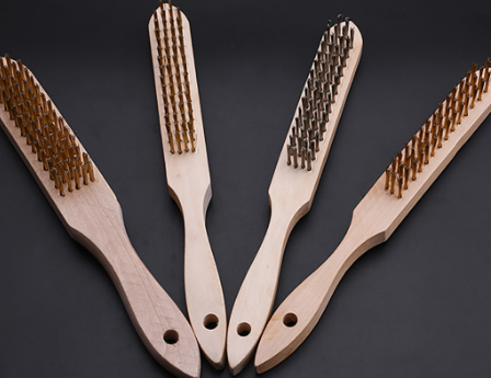 Harden 3,4,5 Row Steel Brush with wood handle & Stainless Steel Handle