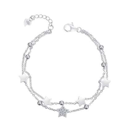 Silver B181 Korean Fashion Jewelry Ladies Bracelet