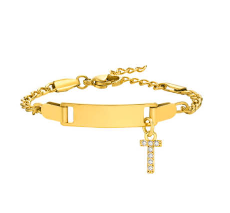 Vnox Baby Name Bracelet with Letter Pendant,Toddler Child ID Bracelet Girl Boy Birthday Gift T